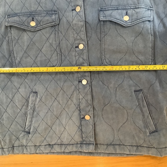 New POL Quilted Denim Barn Style Oversized Jacket - Picture 4 of 7